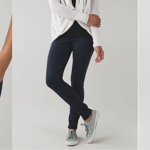 Lululemon &go everywhere high waisted navy blue dress pant trousers leggings